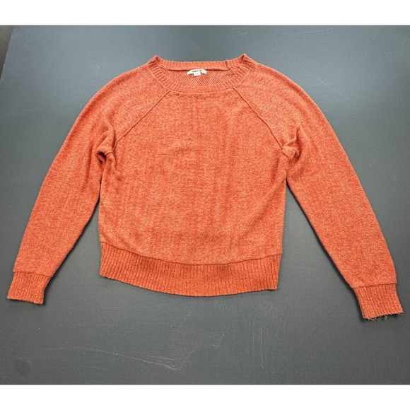 O'Neill Sweater Women's S Rust Orange Long Sleeve Lightweight Pullover Knit Top - Picture 1 of 8